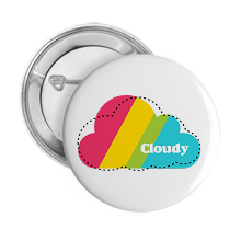 Pinback Buttons cloudy