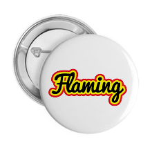 Pinback Buttons flaming