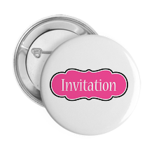 Pinback Buttons invitation