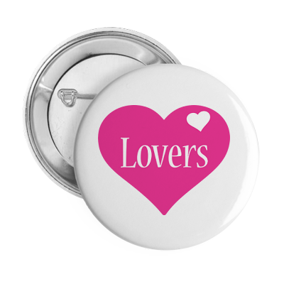 Custom Button (Pin-Button) * Love Heart STYLE *