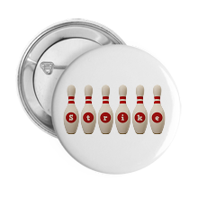 Pinback Buttons bowling-pin