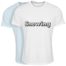 Cool T-shirt snowing